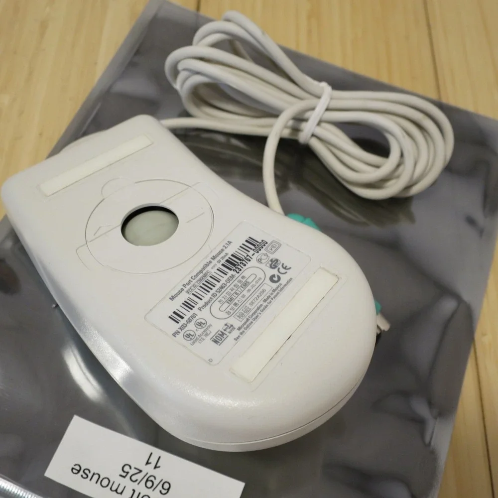 2 Button Microsoft Mouse Port Compatible PS2 Mouse 2.1A PN X03-68761 - 11